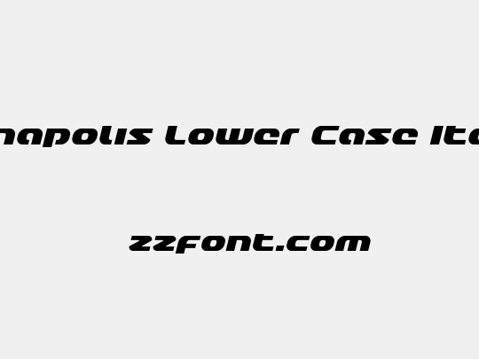 Annapolis Lower Case Italic
