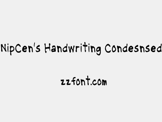 NipCen's Handwriting Condesnsed