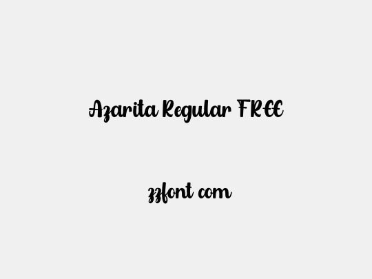 Azarita Regular FREE