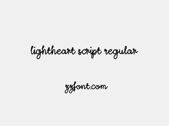 Lightheart Script Regular