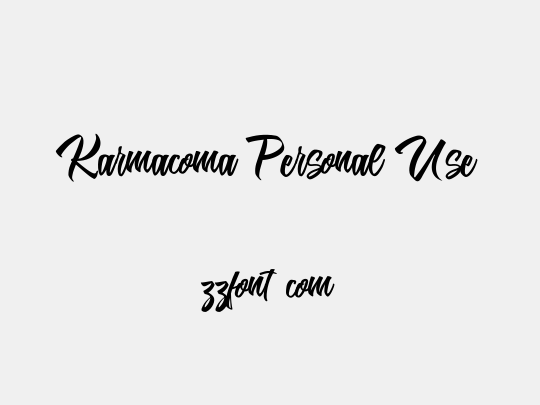 Karmacoma Personal Use