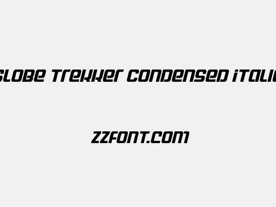 Globe Trekker Condensed Italic