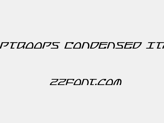 Jumptroops Condensed Italic