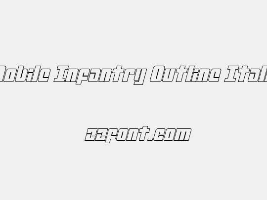 Mobile Infantry Outline Italic