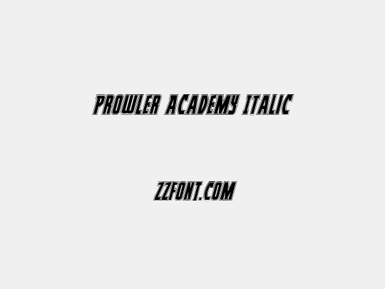 Prowler Academy Italic