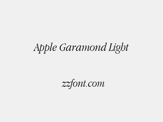 Apple Garamond Light