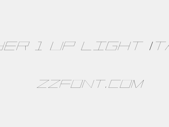 Player 1 Up Light Italic