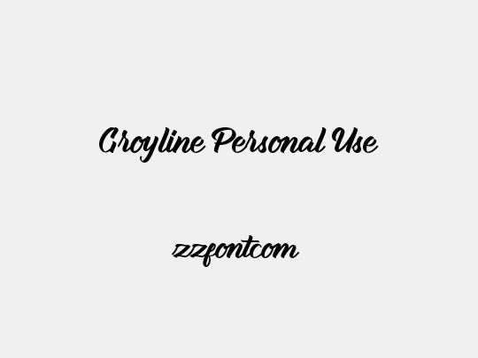 Groyline Personal Use