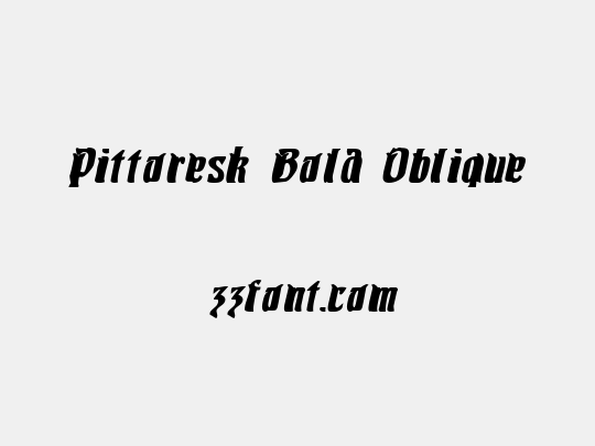 Pittoresk Bold Oblique