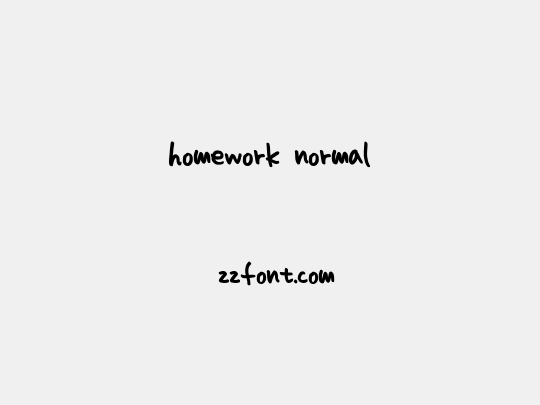 homework normal