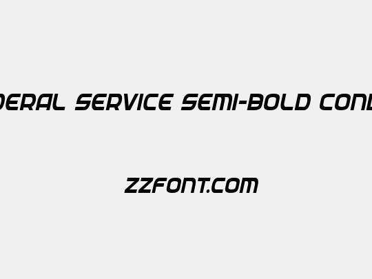 Federal Service Semi-Bold Condensed Italic