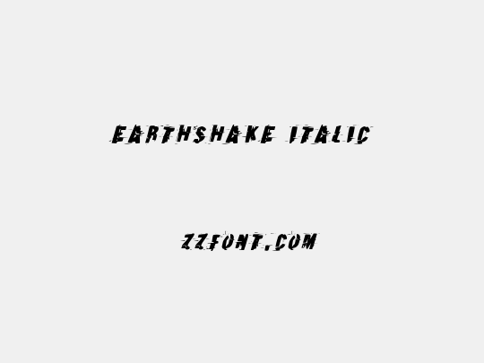 Earthshake Italic