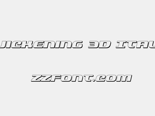 Quickening 3D Italic