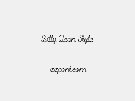 Billy Jean Style