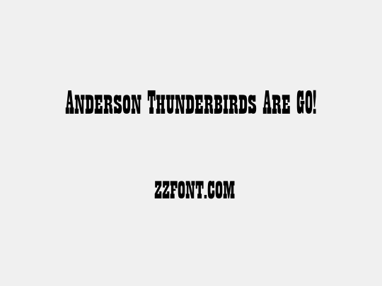 Anderson Thunderbirds Are GO!