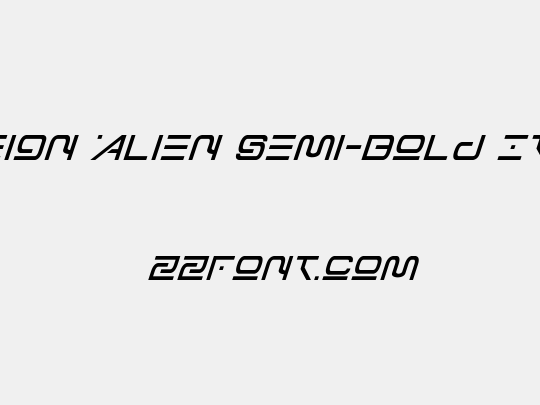 Foreign Alien Semi-Bold Italic