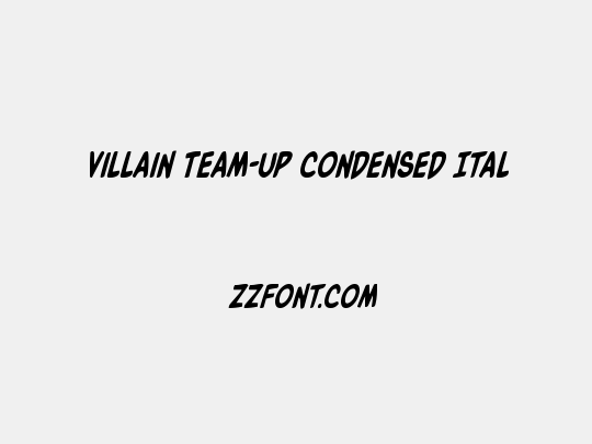 Villain Team-Up Condensed Ital