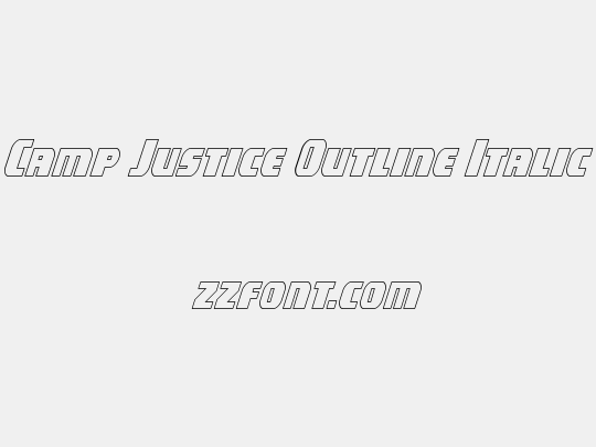 Camp Justice Outline Italic