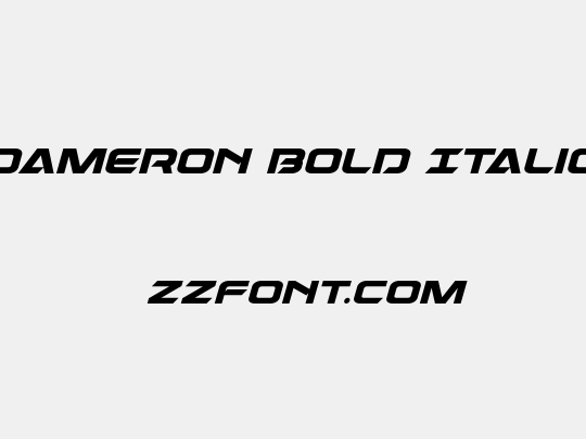 Dameron Bold Italic