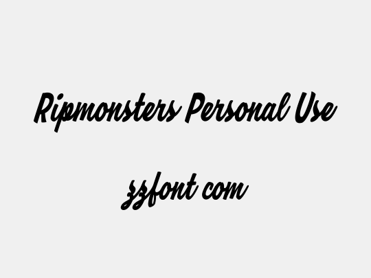 Ripmonsters Personal Use