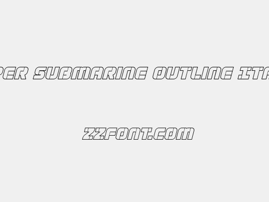 Super Submarine Outline Italic