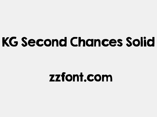 KG Second Chances Solid