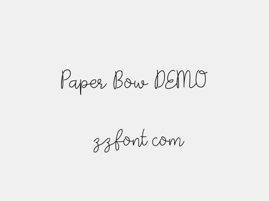 Paper Bow DEMO