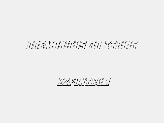 Daemonicus 3D Italic