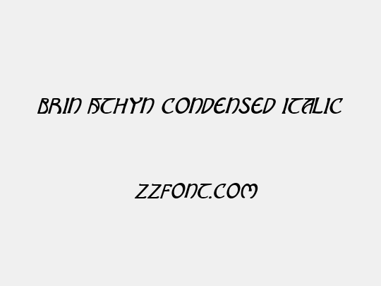 Brin Athyn Condensed Italic