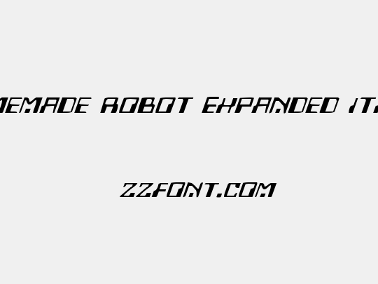 Homemade Robot Expanded Italic
