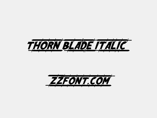 Thorn Blade Italic