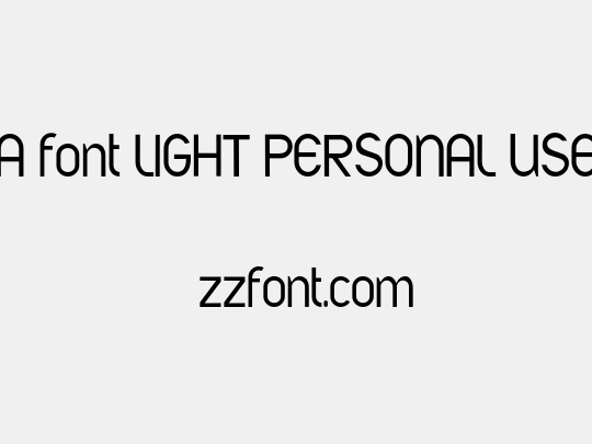 A font LIGHT PERSONAL USE