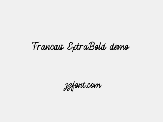 Francais ExtraBold demo