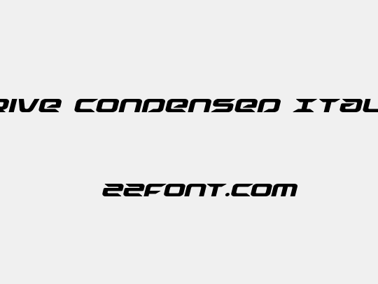 Drive Condensed Italic
