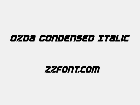 Ozda Condensed Italic