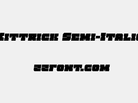 Kittrick Semi-Italic