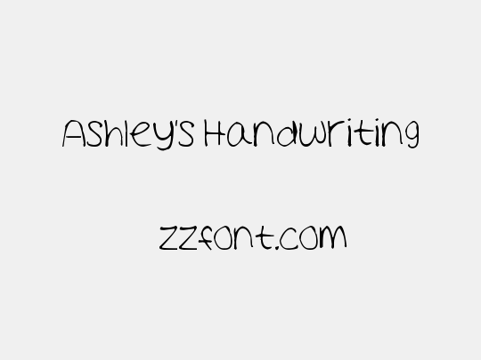 Ashley's Handwriting