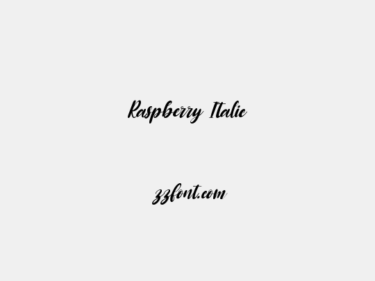 Raspberry Italic