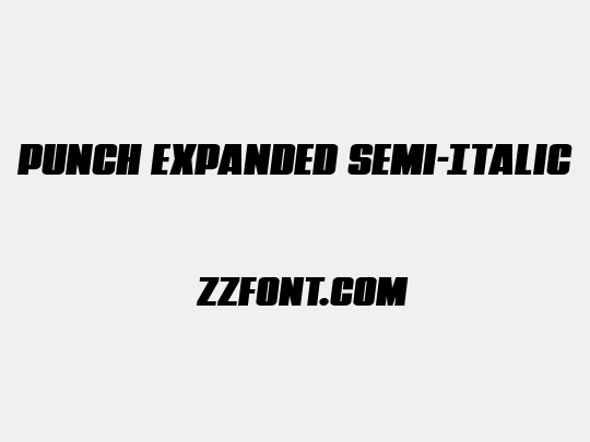 Punch Expanded Semi-Italic