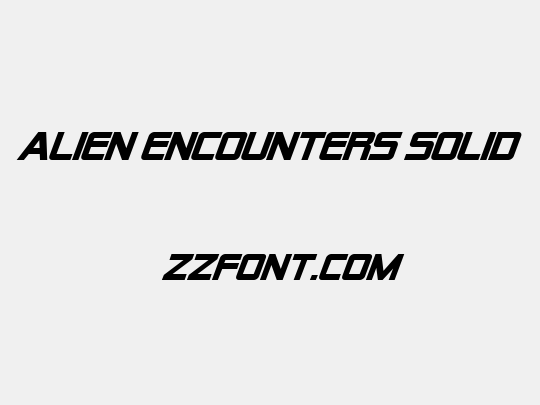 Alien Encounters Solid
