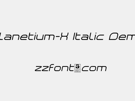 Planetium-X Italic Demo