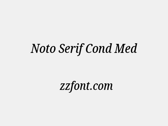 Noto Serif Cond Med