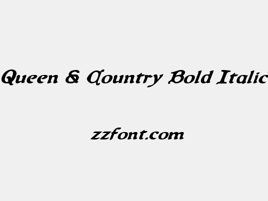 Queen & Country Bold Italic
