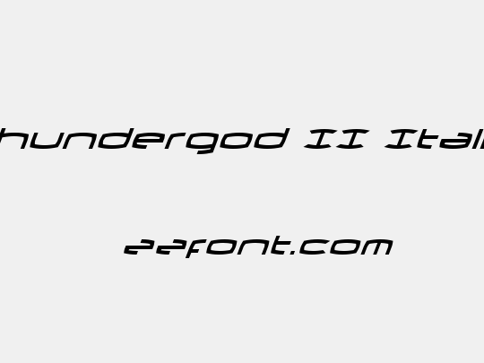 Thundergod II Italic
