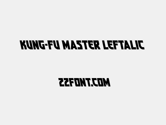 Kung-Fu Master Leftalic