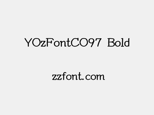 YOzFontCO97 Bold