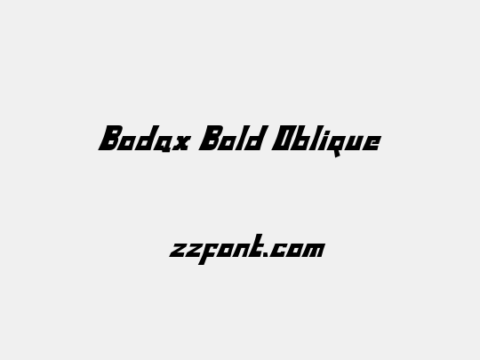 Bodax Bold Oblique