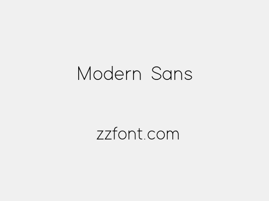Modern Sans