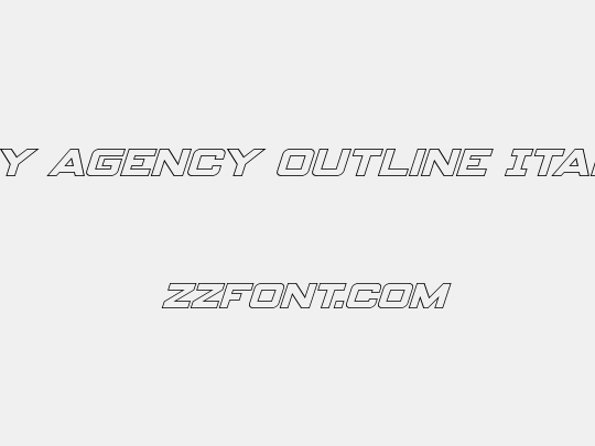 Spy Agency Outline Italic