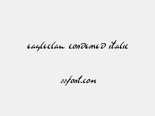 Eagleclaw Condensed Italic